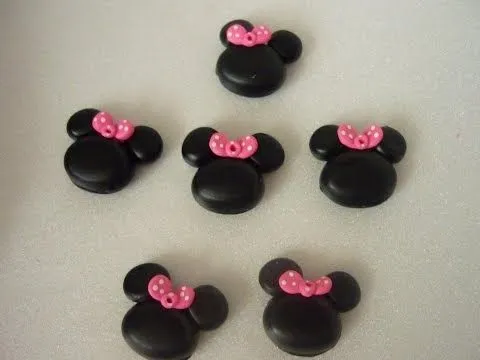 apliques de minnie mouse en porcelanicron o masa flexible para ...