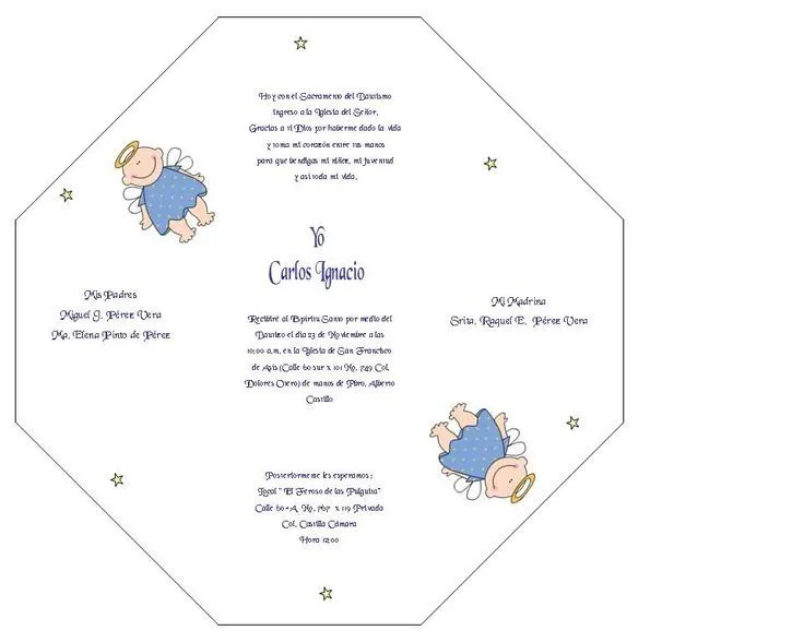 Aporte para bautizo, invitacion, etiquetas paleton, cruz para ...