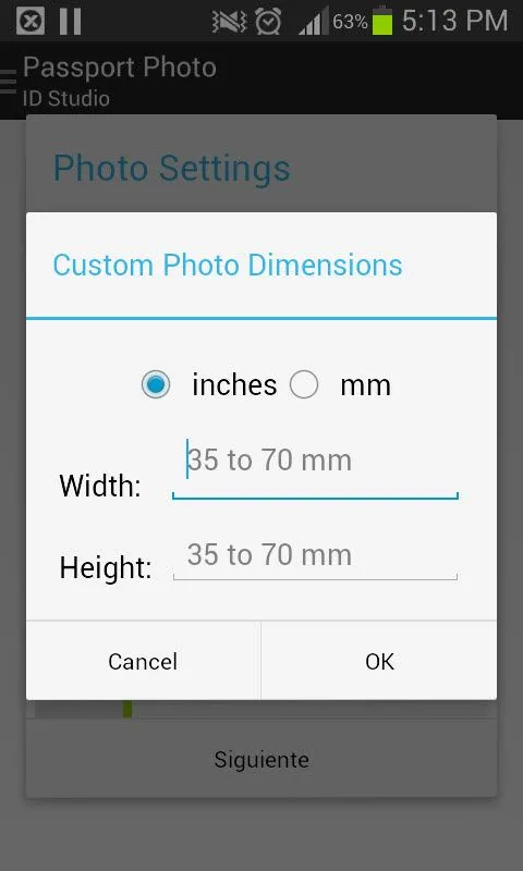 App para tomar fotos tamaño pasaporte, carnet medidas correctamente