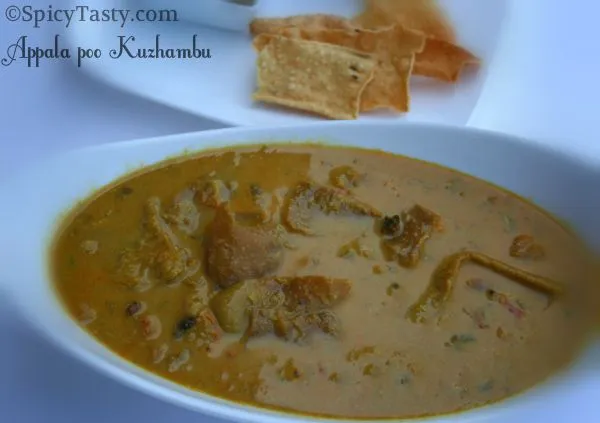 Appala poo kozhambu/Papad Curry Recipe | Spicy Tasty Appala poo kozhambu/Papad Curry Recipe | Spicy Tasty