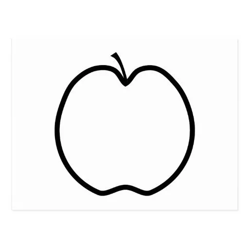 Apple blanco y negro tarjeta postal de Zazzle. Apple blanco y negro tarjeta postal de Zazzle.