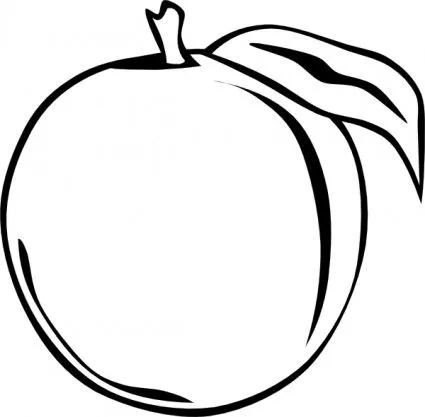 Apple Para Colorear Prediseñadas De Fruta-Vector Clip Art-vector ...