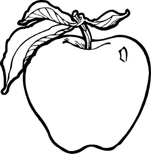 IMAGEN APPLE PARA COLOREAR - Imagui