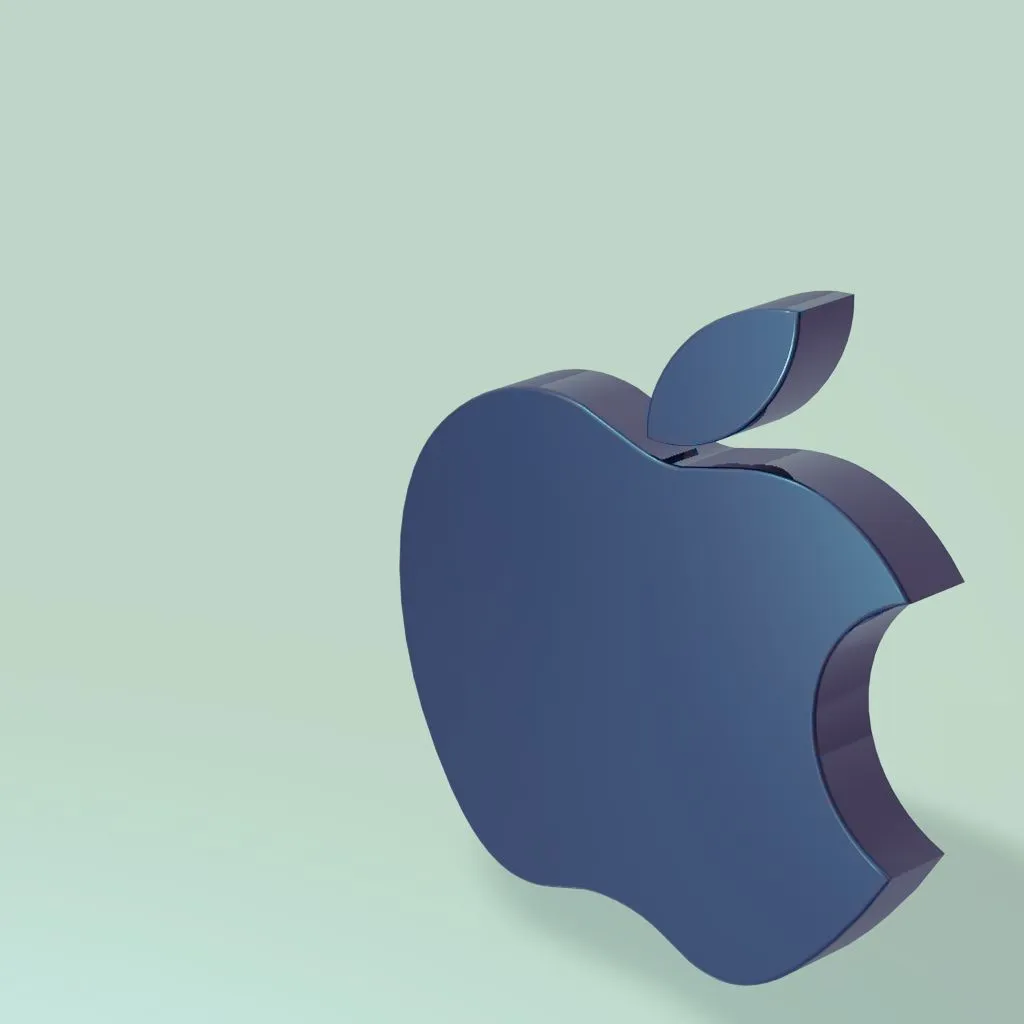 Apple Logo 3D iPad Wallpaper, Background and Theme