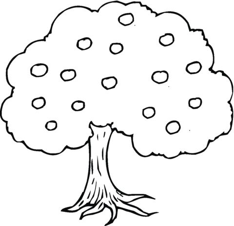 Apple Tree coloring page | Super Coloring