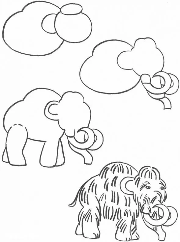 Apredemos a dibujar… un mamut | Un rincón en casa