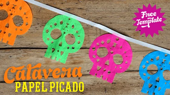Aprende a hacer calaveras de papel picado. • Happythought Aprende a hacer calaveras de papel picado. • Happythought