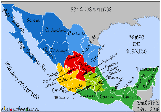 Aprende los Estados y las Capitales de México Aprende los Estados y las Capitales de México
