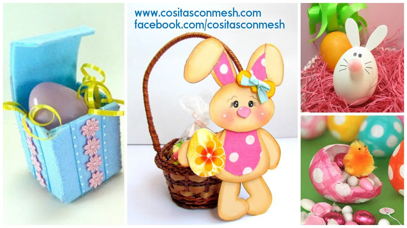 Aprende cómo hacer conejos en foami y huevos de pascua ~ cositasconmesh