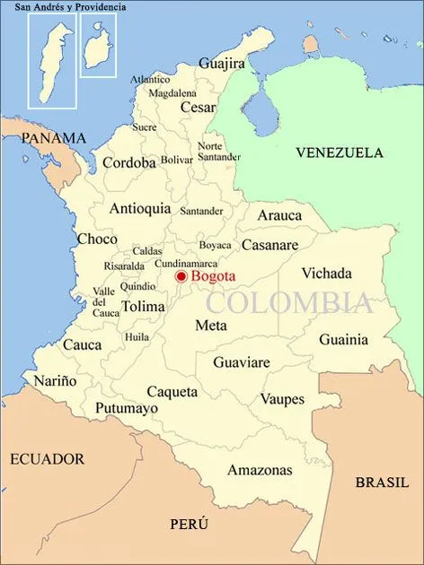 Aprende los Departamentos y las Capitales de Colombia