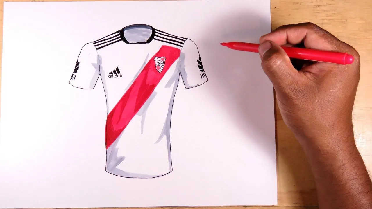 Aprende a dibujar la camiseta oficial del River Plate - YouTube