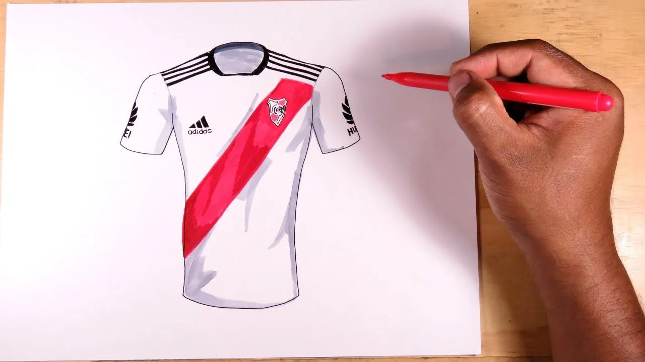 Aprende a dibujar la camiseta oficial del River Plate - YouTube Aprende a dibujar la camiseta oficial del River Plate - YouTube