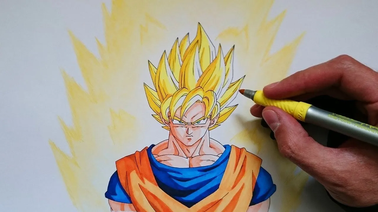 APRENDE cómo DIBUJAR a GOKU SSJ!!! PASO a PASO APRENDE cómo DIBUJAR a GOKU SSJ!!! PASO a PASO