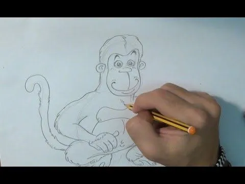 Aprende a dibujar un mono - How to draw a monkey - YouTube Aprende a dibujar un mono - How to draw a monkey - YouTube