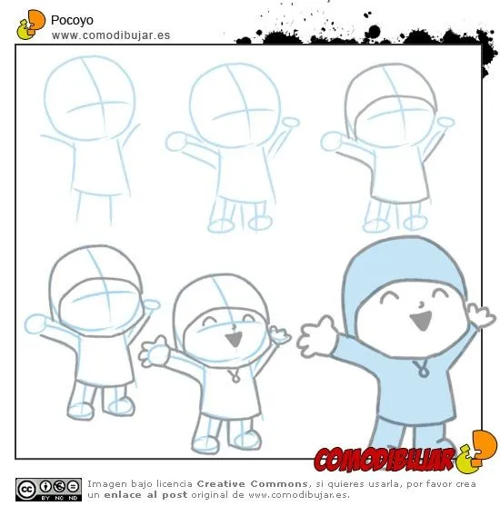 Aprende a dibujar a Pocoyo en 5 sencillos pasos :) | ideas para ...