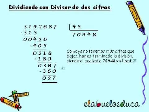 Aprende a dividir por dos cifras con elabueloeduca - YouTube Aprende a dividir por dos cifras con elabueloeduca - YouTube