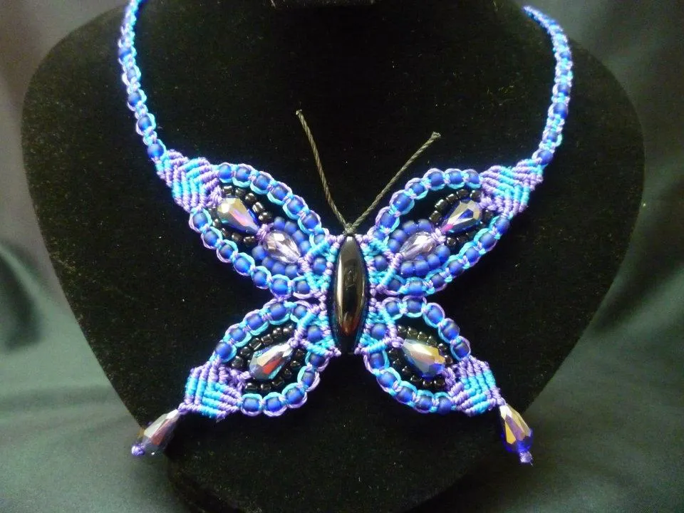 Aprende a realizar esta Mariposa con tejido Macramé. | Bisuteria ... Aprende a realizar esta Mariposa con tejido Macramé. | Bisuteria ...