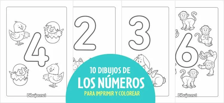 Aprende los números del 1 al 10 con estos dibujos para imprimir y ...