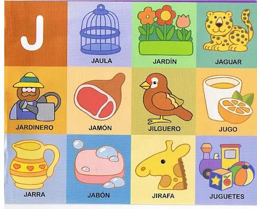 APRENDE LAS PALABRAS. LAMINAS DE PALABRAS CON DIBUJOS