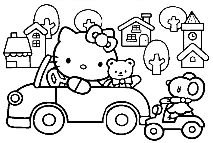 Aprende a pintar con los Dibujos para colorear de Hello Kitty ...