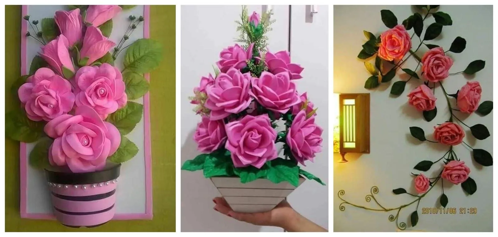 Aprende cómo hacer rosas en foami usando una botella ~ Mimundomanual Aprende cómo hacer rosas en foami usando una botella ~ Mimundomanual