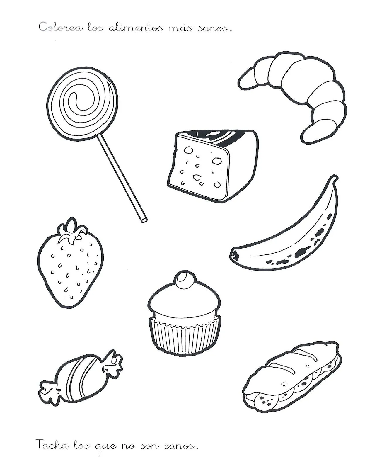 Imagenes de comida saludable y chatarra para colorear - Imagui Imagenes de comida saludable y chatarra para colorear - Imagui