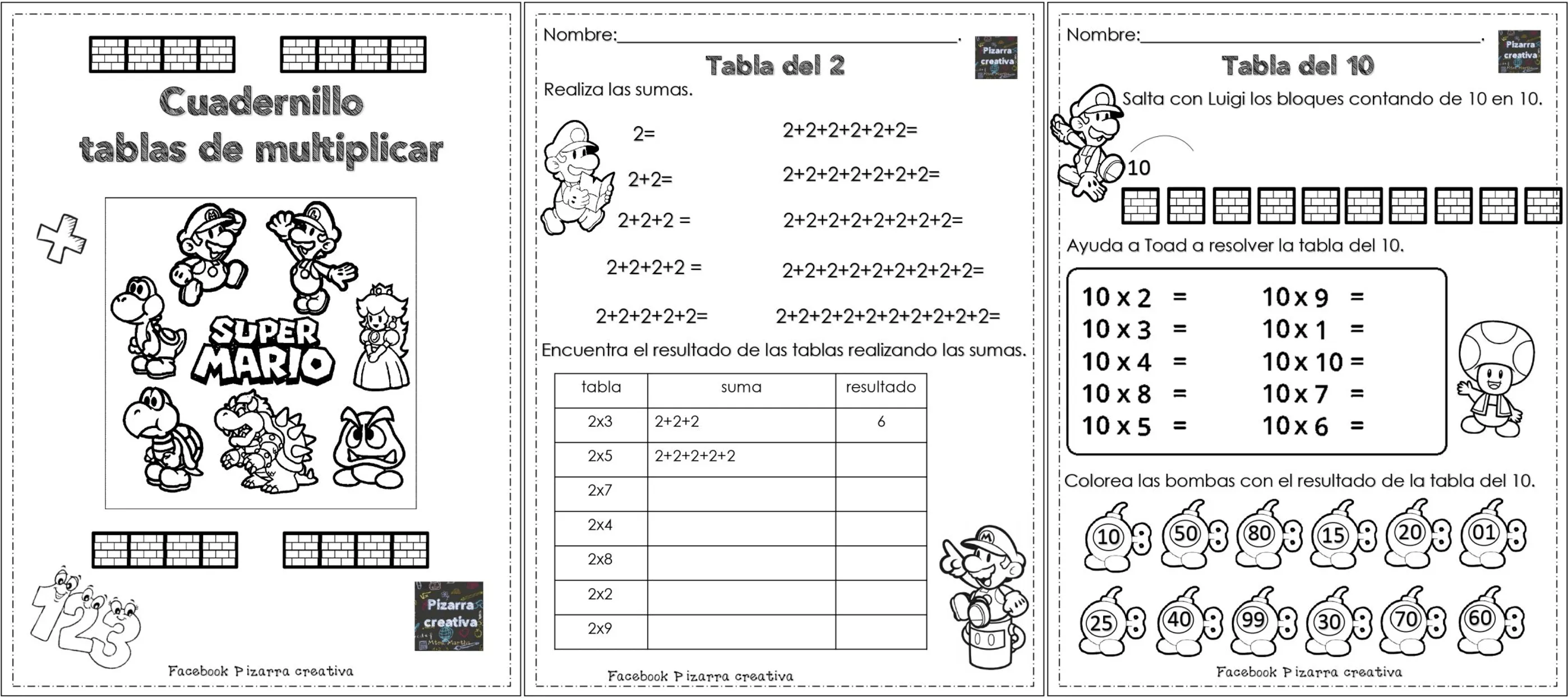 Aprende las tablas de multiplicar con Super Mario tu mejor amigo Aprende las tablas de multiplicar con Super Mario tu mejor amigo