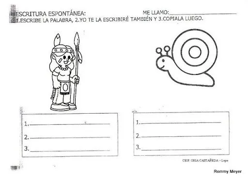 APRENDER Y COLOREAR ESCRITURA INFANTIL