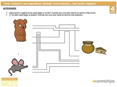 Aprender el concepto ancho y estrecho. Matemáticas para niños Aprender el concepto ancho y estrecho. Matemáticas para niños
