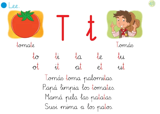 APRENDER ES DIVERTIDO 1º Y 2º: Lectura interactiva de las letras t ... APRENDER ES DIVERTIDO 1º Y 2º: Lectura interactiva de las letras t ...