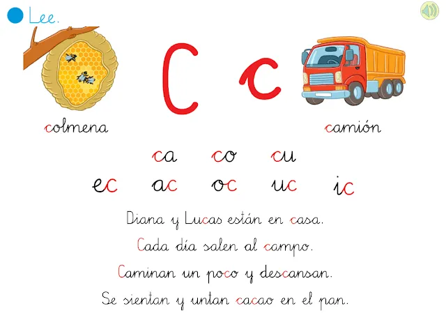 APRENDER ES DIVERTIDO 1º Y 2º: Lecturas interactivas con ca, co ...