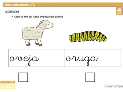 Aprender a escribir la letra O. Ejercicio de lectoescritura Aprender a escribir la letra O. Ejercicio de lectoescritura