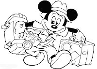 aprender, estudiar o imprimir Mickey mouse viajero para pintar para ... aprender, estudiar o imprimir Mickey mouse viajero para pintar para ...