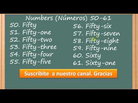 Aprender a hablar ingles rápido y facil - Los numeros de 50 a 61 ...