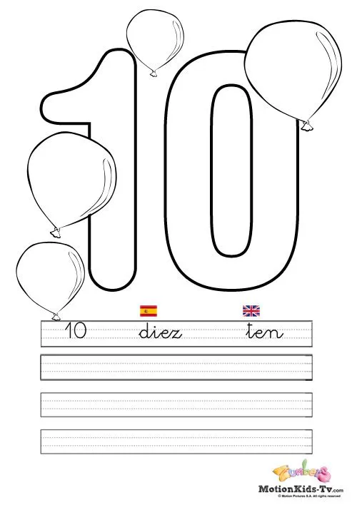 aprender-los-numeros-10-diez- ...