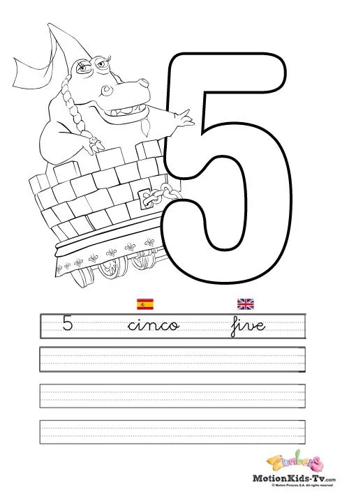 aprender-los-numeros-5-cinco- ...