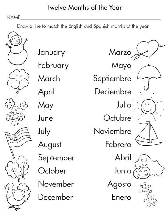 Cómo aprender los meses del año en inglés y español? - E4K Cómo aprender los meses del año en inglés y español? - E4K