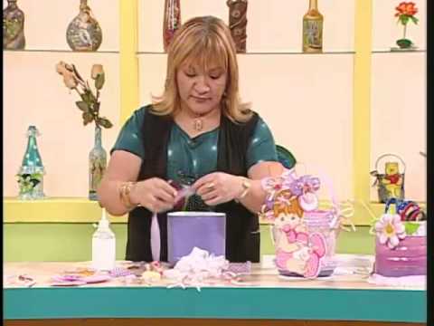 Aprender con Rossana TV: Cesta para el babyshower - YouTube