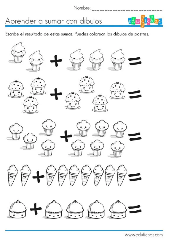 aprender a sumar con dibujos | Sumas y restas | Pinterest aprender a sumar con dibujos | Sumas y restas | Pinterest