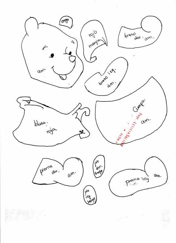 APRENDIENDO Y CREANDO: Moldes de Winni pooh APRENDIENDO Y CREANDO: Moldes de Winni pooh