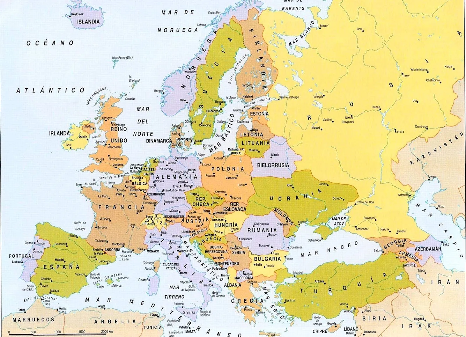 APRENDIENDO JUNTOS...: MAPA POLÍTICO DE EUROPA.