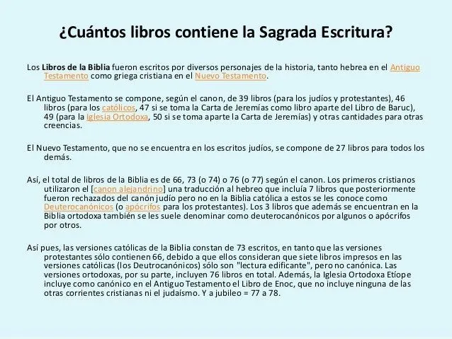 Aprendiendo los libros de la biblia