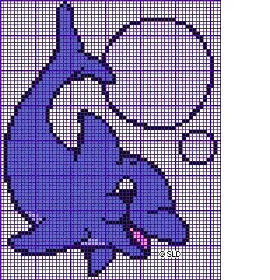 Aprendiendo de manualidades: Punto de cruz Número 000020: Delfin