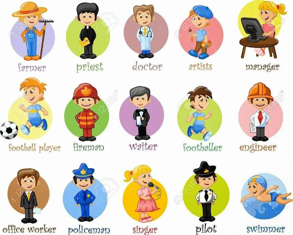 Aprendiendo las profesiones en Ingles: LAS PROFESIONES