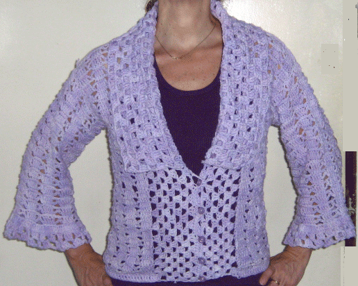 Aprendiendo a tejer: CROCHET - Saco Lila