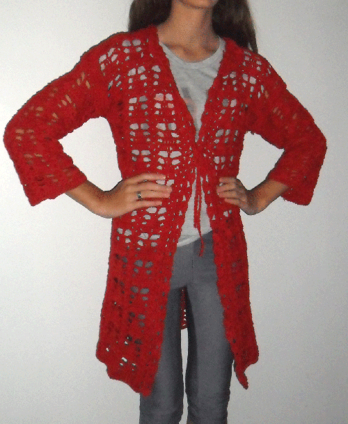 Aprendiendo a tejer: CROCHET - Saco rojo
