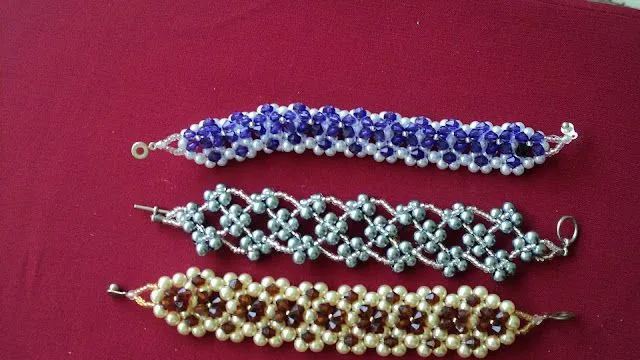 Aprendiendo sobre tembleques y algo más: Pulseras de perlas y ... Aprendiendo sobre tembleques y algo más: Pulseras de perlas y ...