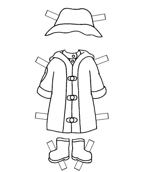 Dibujo de ropa de invierno para colorear - Imagui