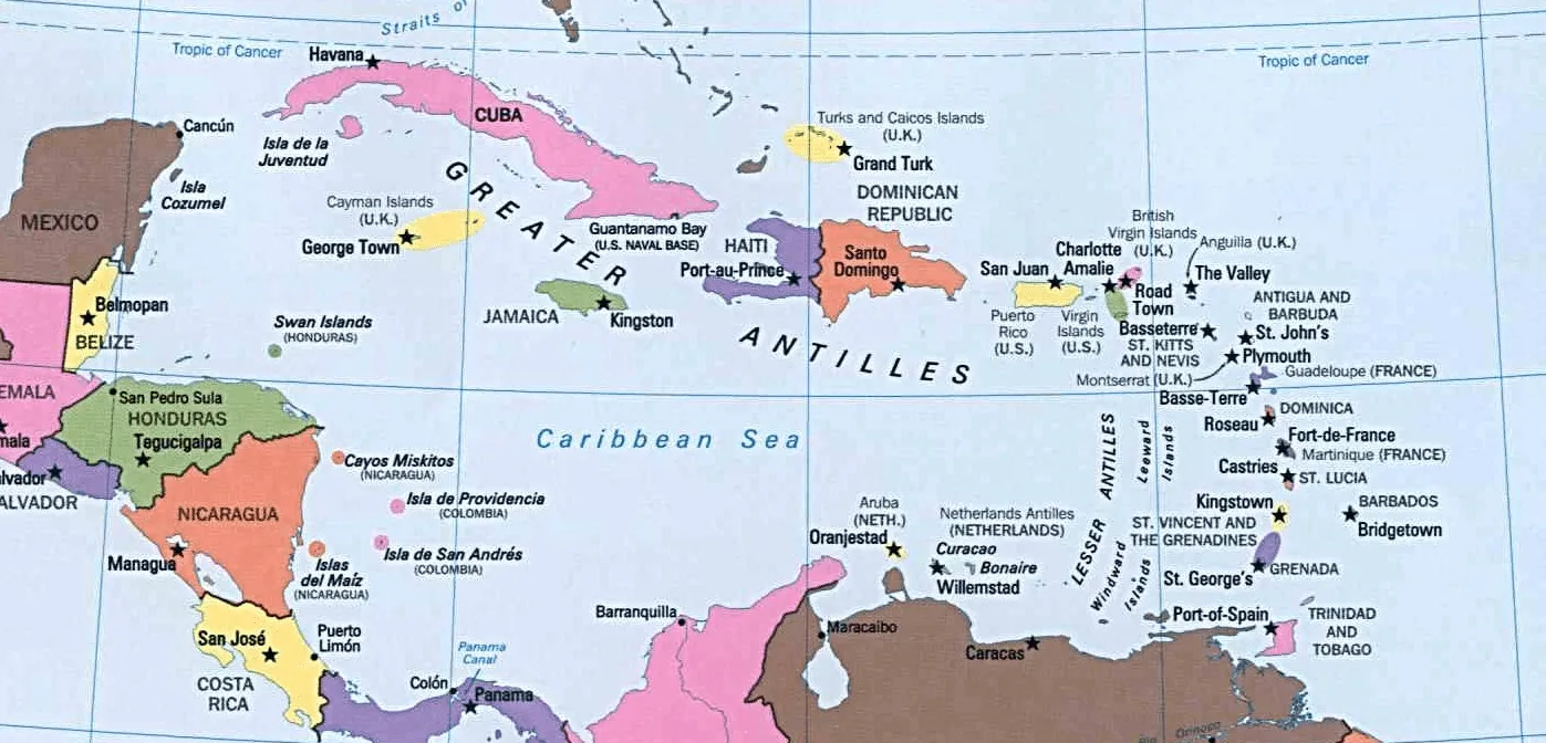 Aprendizaje Digital 2.0: Mapa América Central Insular