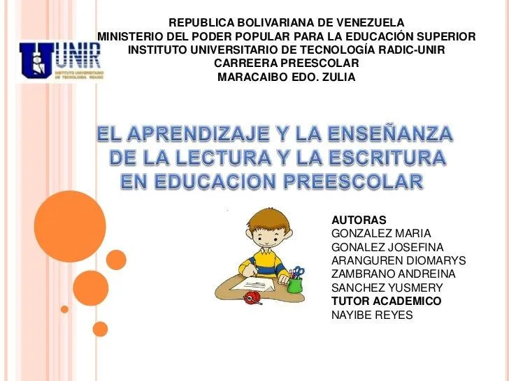 El Aprendizaje y la Enseñanza de la Lectura y la Escritura en Educaci…